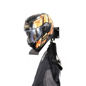 Wand-Helmhalterung Helmablage für Motorrad Helm Halter Regal schwarz Profi pulverbeschichtet